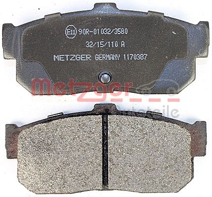 METZGER 1170387 Bremsbelagsatz, Scheibenbremse